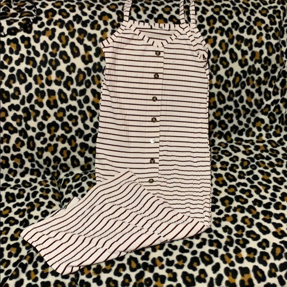 White Striped Dress